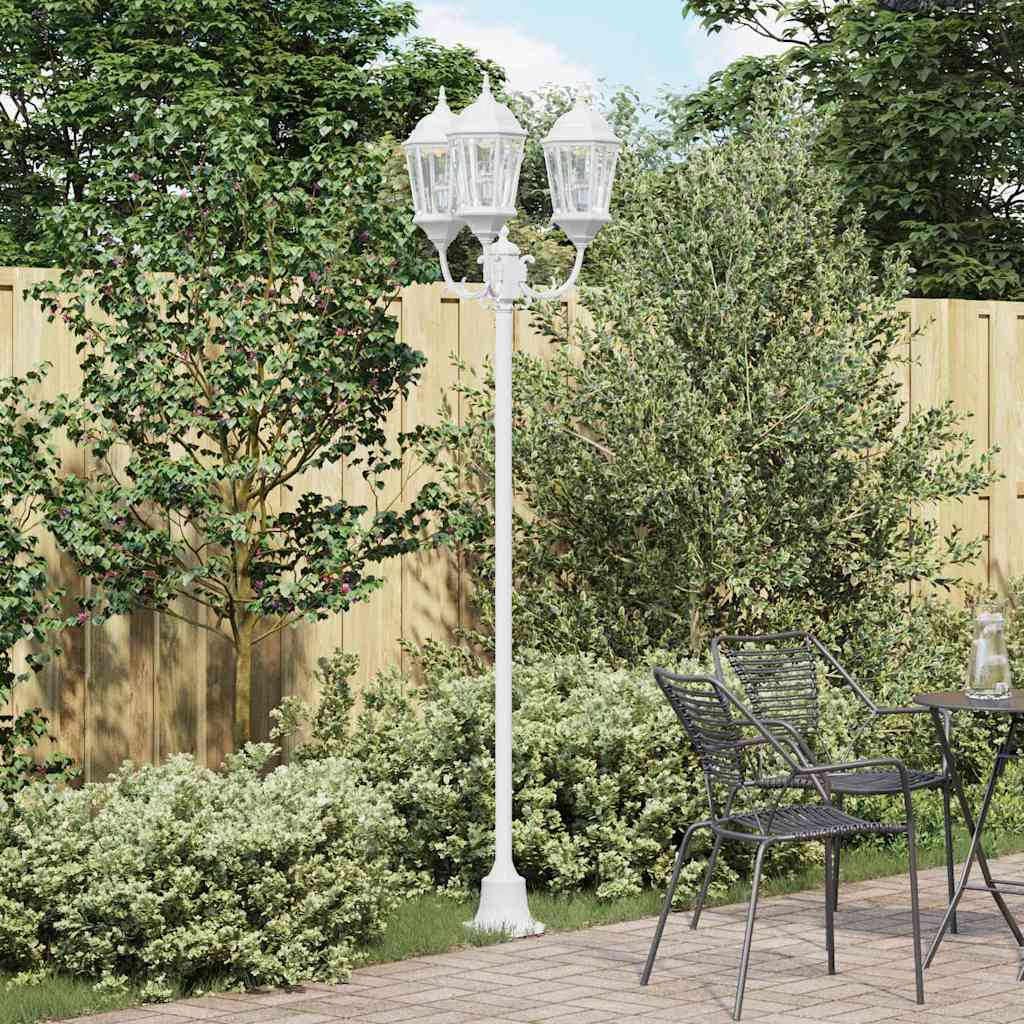 Garden Light White 57 x 49 x 241 cm Aluminium and Glass
