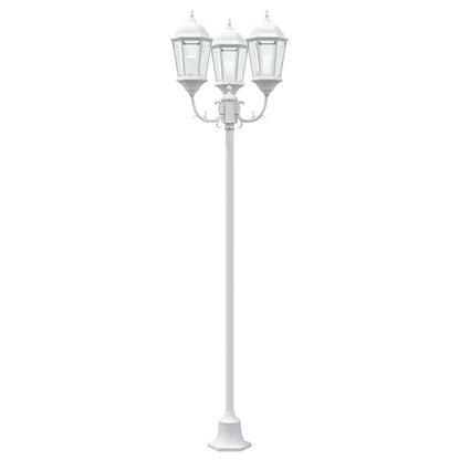 Garden Light White 57 x 49 x 241 cm Aluminium and Glass