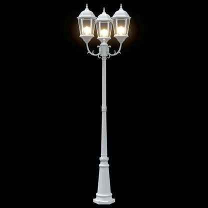 Garden Light White 57 x 49 x 241 cm Aluminium and Glass