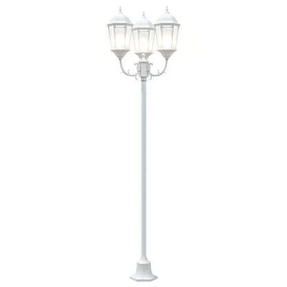 Garden Light White 57 x 49 x 241 cm Aluminium and Glass