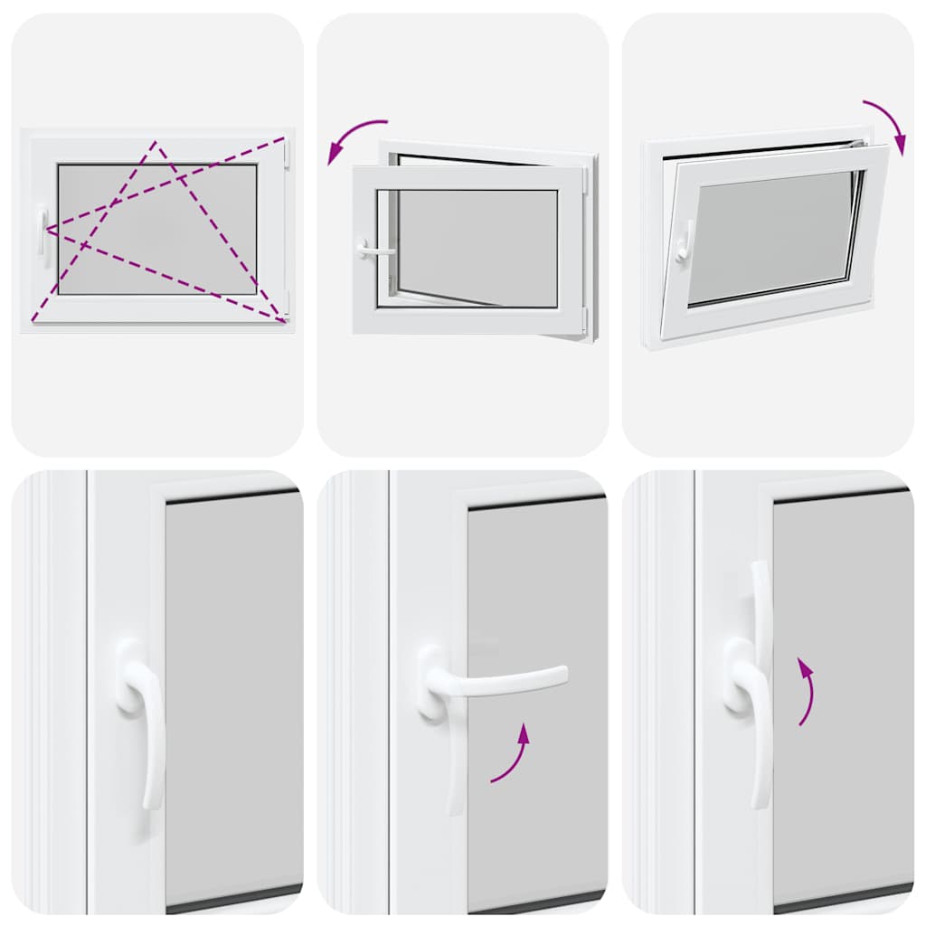 Basement Window "RISOR" 80x50 cm Tilt&Turn DIN Right White