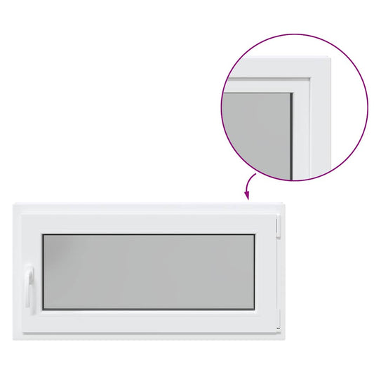 Basement Window "RISOR" 100x50 cm Tilt&Turn DIN Right White