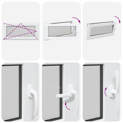 Basement Window "RISOR" 100x50 cm Tilt&Turn DIN Left White