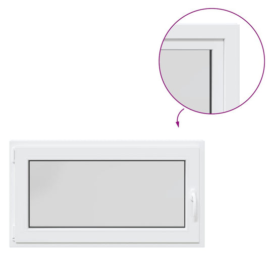 Basement Window "RISOR" 110x50 cm Tilt&Turn DIN Left White