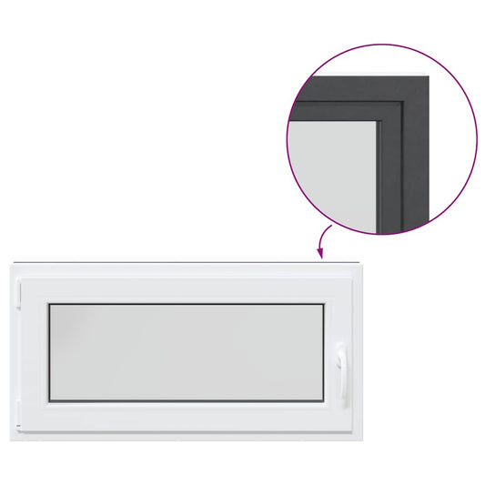 Basement Window "RISOR" 100x50 cm Tilt&Turn DIN Left Anthracite