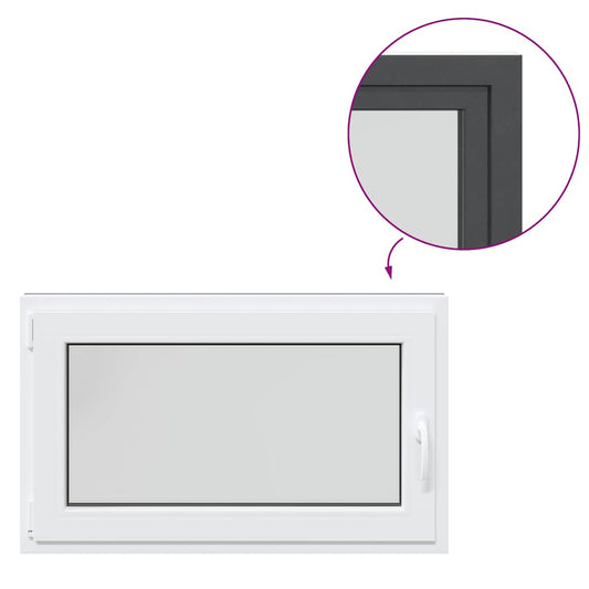 Basement Window "RISOR" 100x60 cm Tilt&Turn DIN Left Anthracite