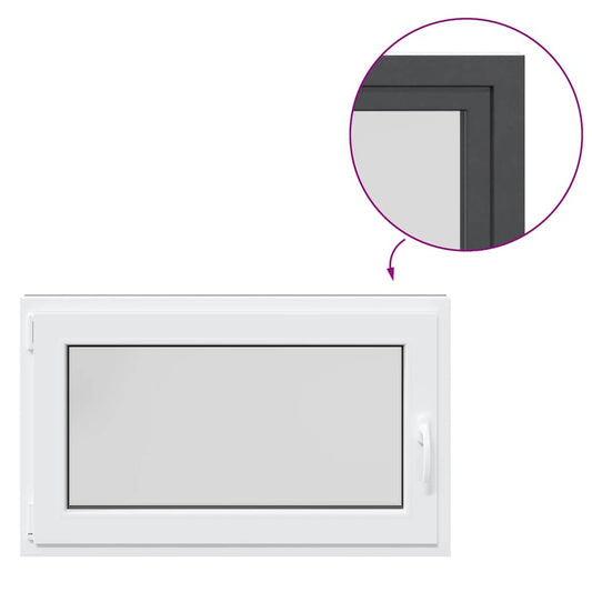 Basement Window "RISOR" 100x70 cm Tilt&Turn DIN Left Anthracite