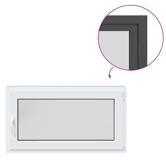 Basement Window "RISOR" 110x50 cm Tilt&Turn DIN Right Anthracite