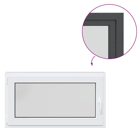 Basement Window "RISOR" 110x50 cm Tilt&Turn DIN Left Anthracite