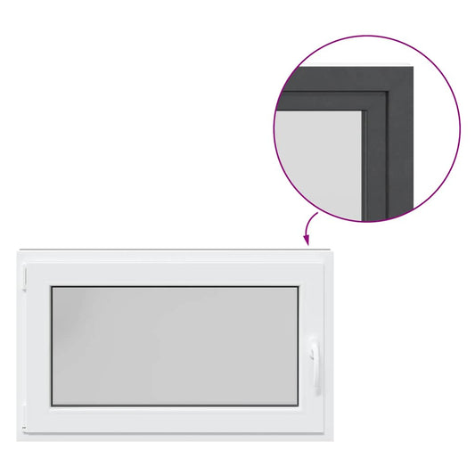 Basement Window "RISOR" 100x70 cm Tilt&Turn DIN Left Anthracite