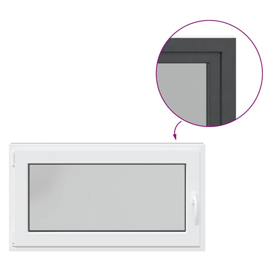 Basement Window "RISOR" 110x50 cm Tilt&Turn DIN Left Anthracite