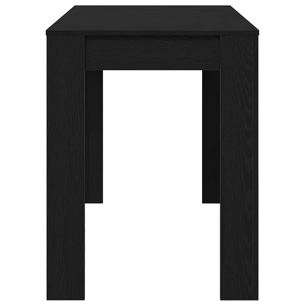 Dining Table Black Oak 120x60x76 cm Engineered Wood