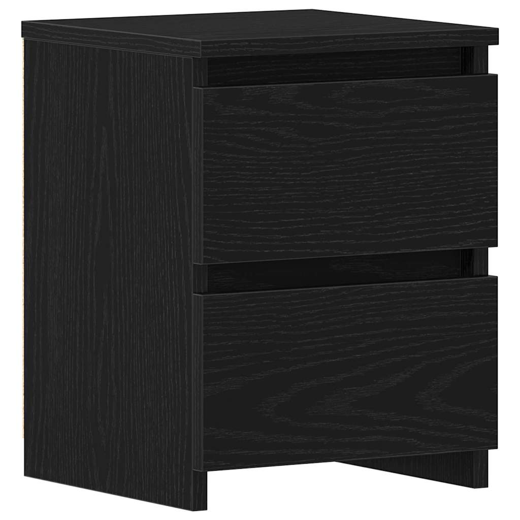 Bedside Cabinet Black Oak 30 x 30 x 40 cm Engineered Wood