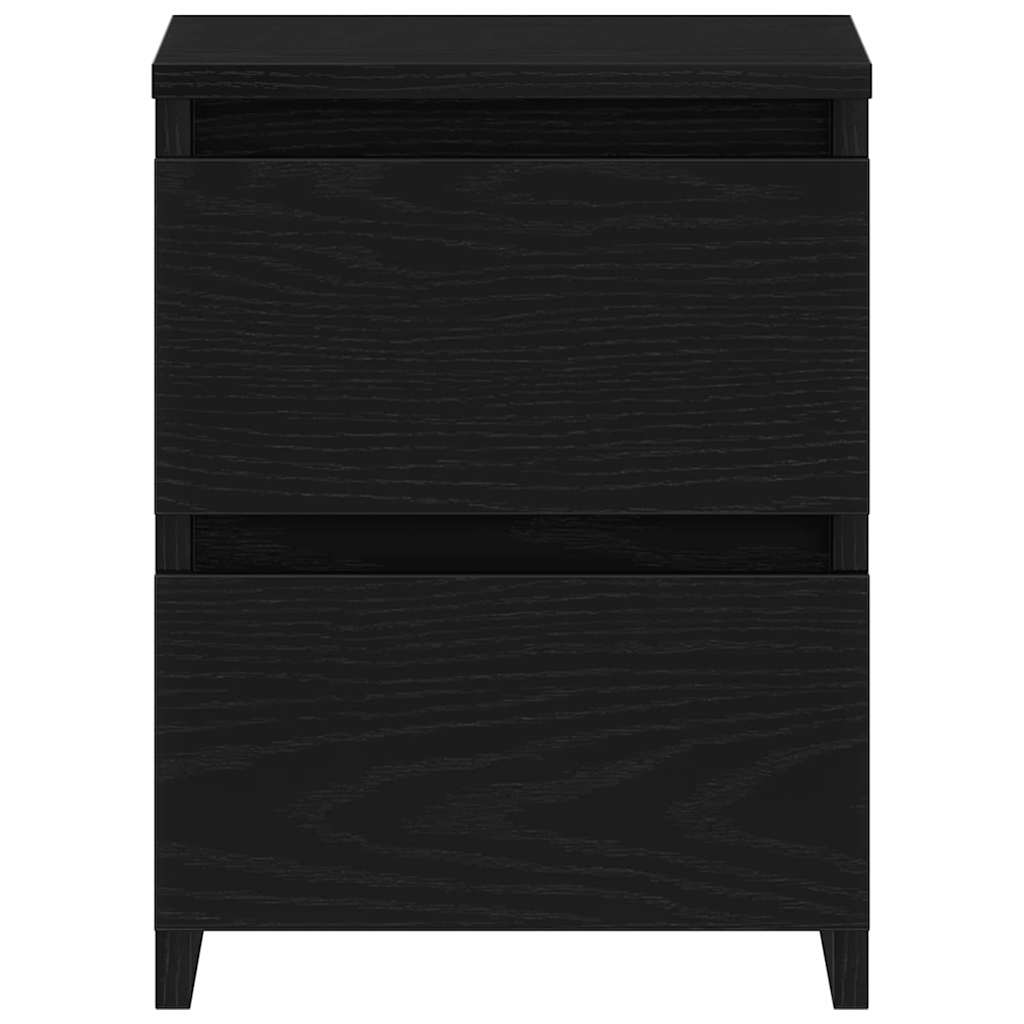 Bedside Cabinet Black Oak 30 x 30 x 40 cm Engineered Wood