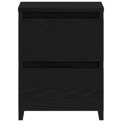 Bedside Cabinet 2 pcs Black Oak 30 x 30 x 40 cm Engineered Wood