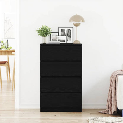 Sideboard Black Oak 60x35x98.5 cm Engineered Wood