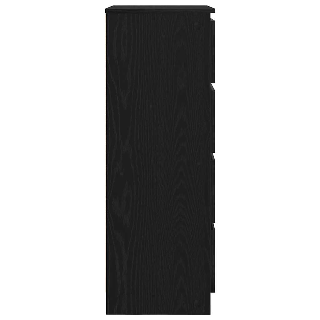 Sideboard Black Oak 60x35x98.5 cm Engineered Wood