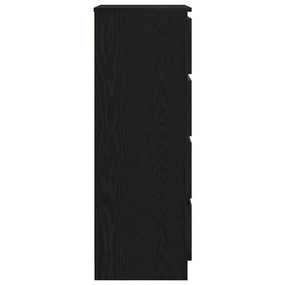 Sideboard Black Oak 60x35x98.5 cm Engineered Wood