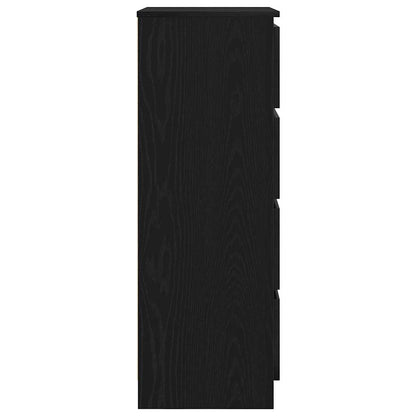 Sideboard Black Oak 60x35x98.5 cm Engineered Wood