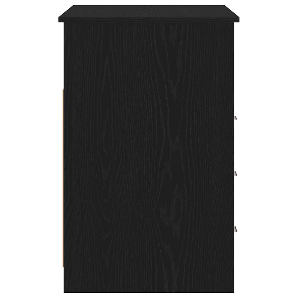 Desk with Drawers Black Oak 102x50x76 cm Engineered Wood