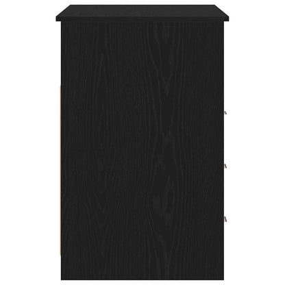 Desk with Drawers Black Oak 102x50x76 cm Engineered Wood