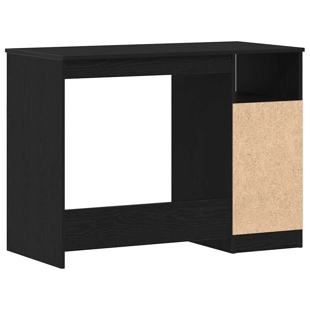 Desk with Drawers Black Oak 102x50x76 cm Engineered Wood