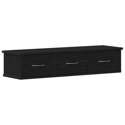 Wall Cabinet Black Oak 88x26x18,5 cm Engineered Wood