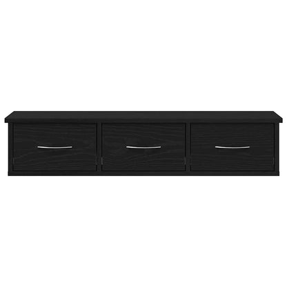 Wall Cabinet Black Oak 88x26x18,5 cm Engineered Wood