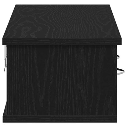Wall Cabinet Black Oak 88x26x18,5 cm Engineered Wood
