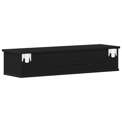 Wall Cabinet Black Oak 88x26x18,5 cm Engineered Wood