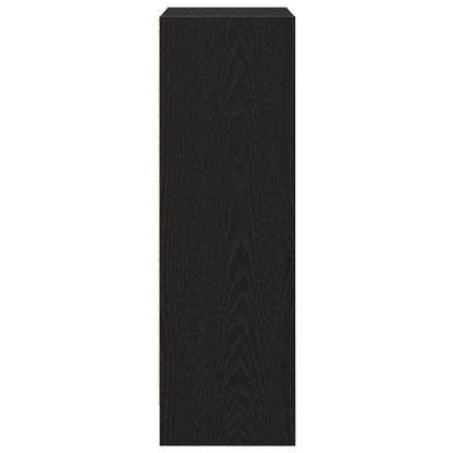 Bookcase Black Oak 40x24x76 cm Engineered Wood