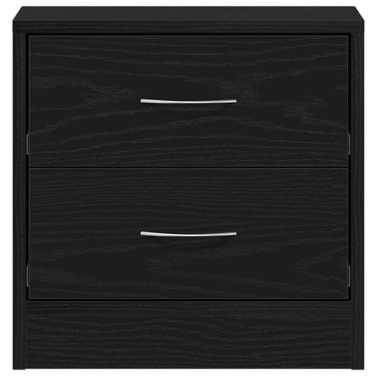Bedside Cabinets 2 pcs Black Oak 40x30x40 cm Engineered Wood