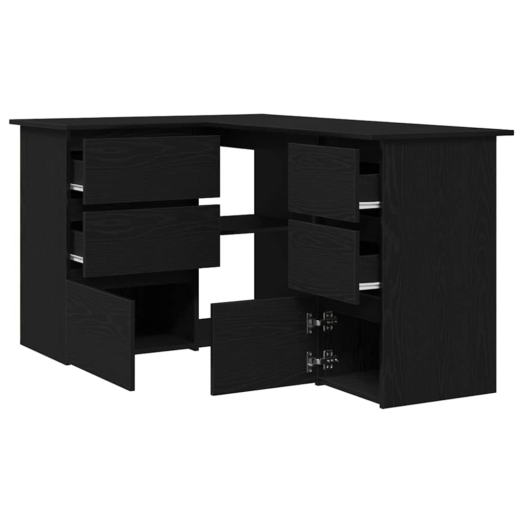 Desk Black Oak Engineered Wood 145 x 100 x 76 cm