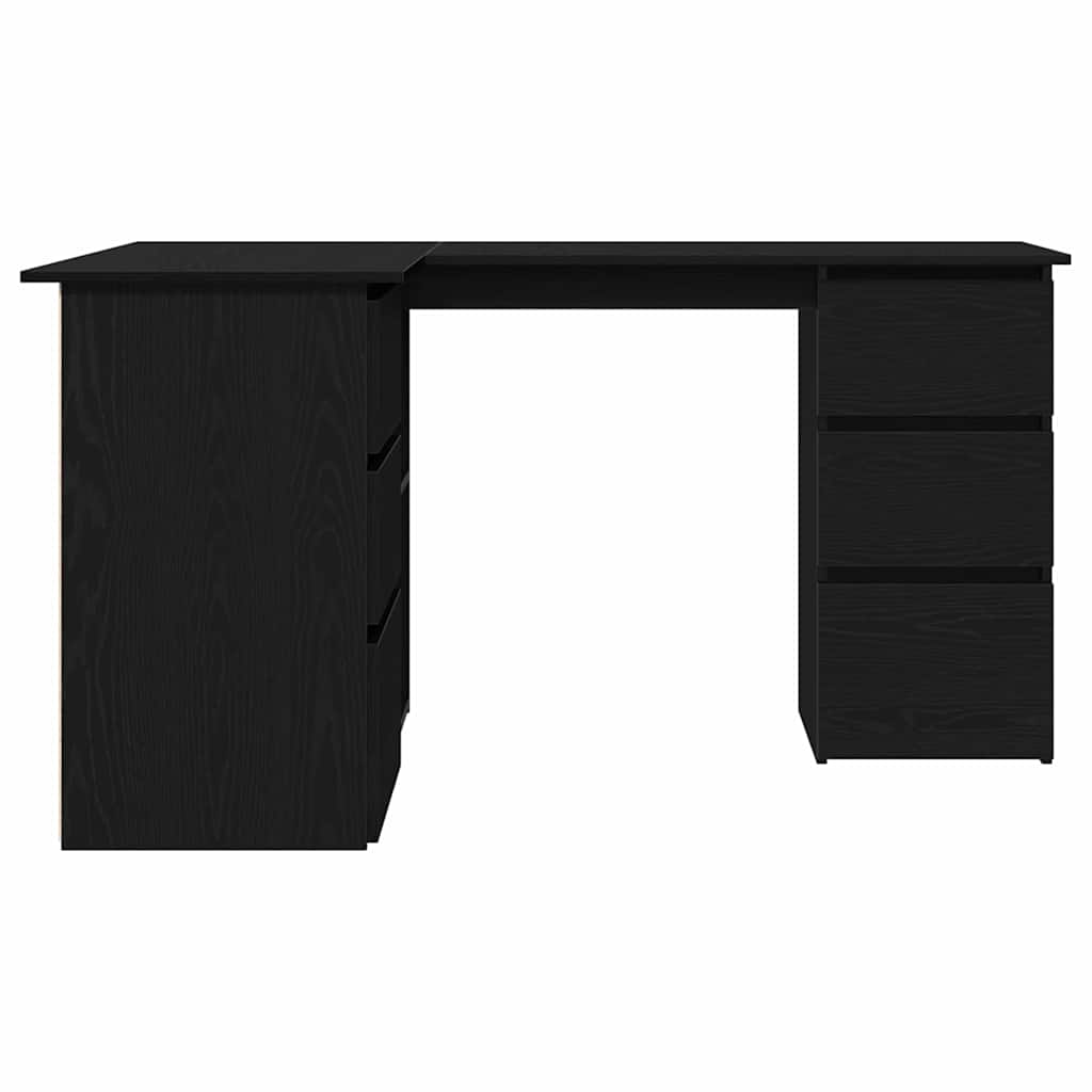 Desk Black Oak Engineered Wood 145 x 100 x 76 cm