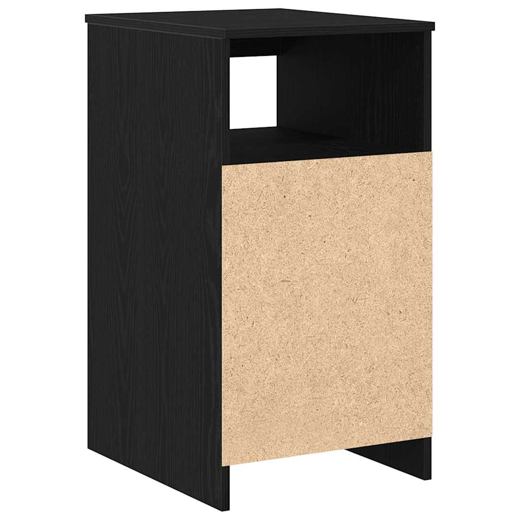 Drawer Cabinet Black Oak 40x50x76 cm Engineered Wood