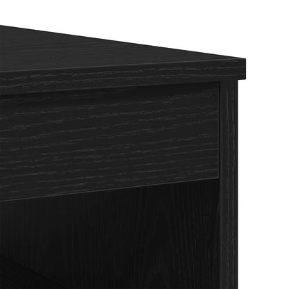 Drawer Cabinet Black Oak 40x50x76 cm Engineered Wood
