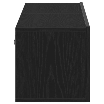 TV Cabinet Black Oak 120x30x30,5 cm Engineered Wood