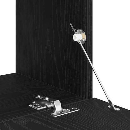 TV Cabinet Black Oak 120x30x30,5 cm Engineered Wood