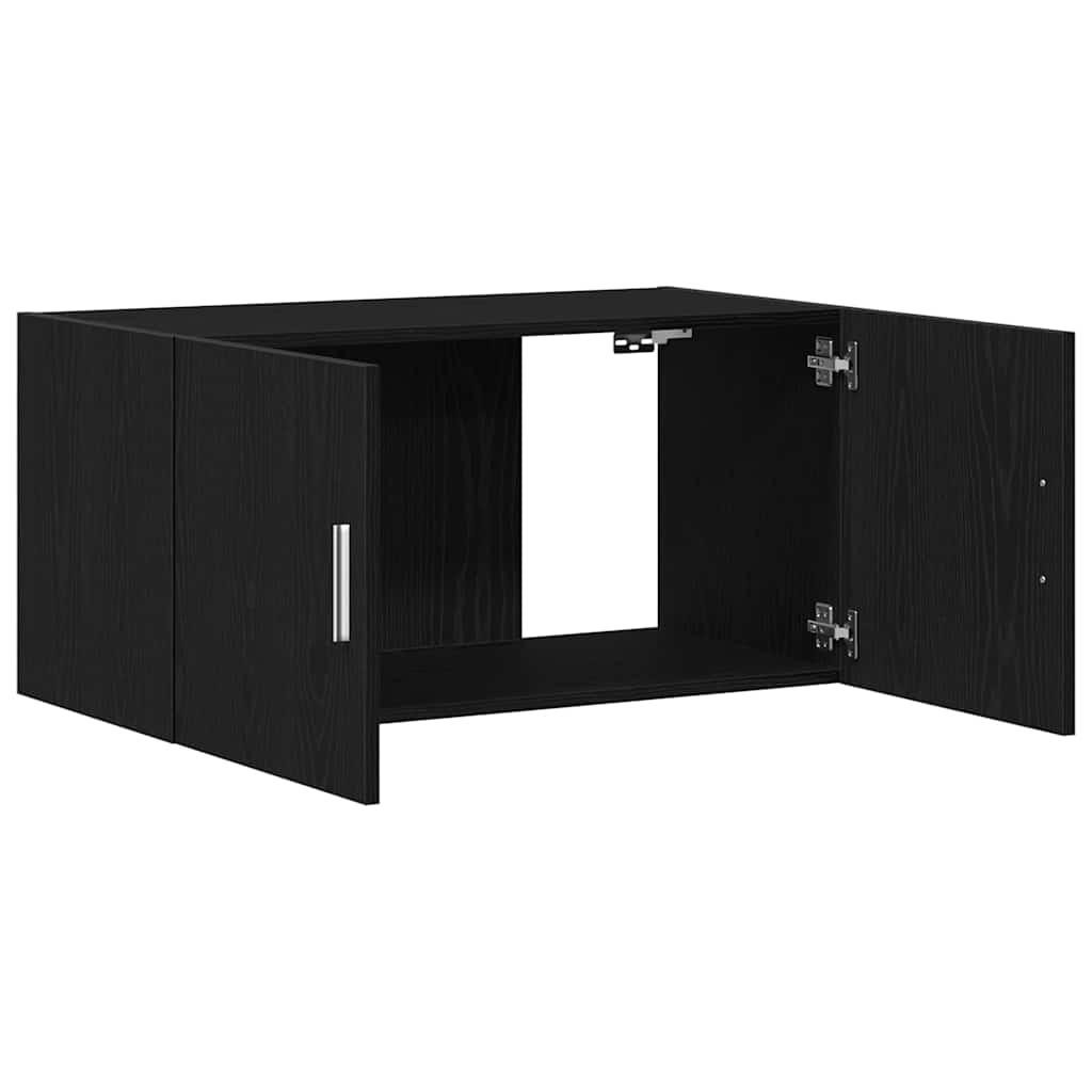 Wall Cabinet Black Oak 80x39x40 cm Engineered Wood