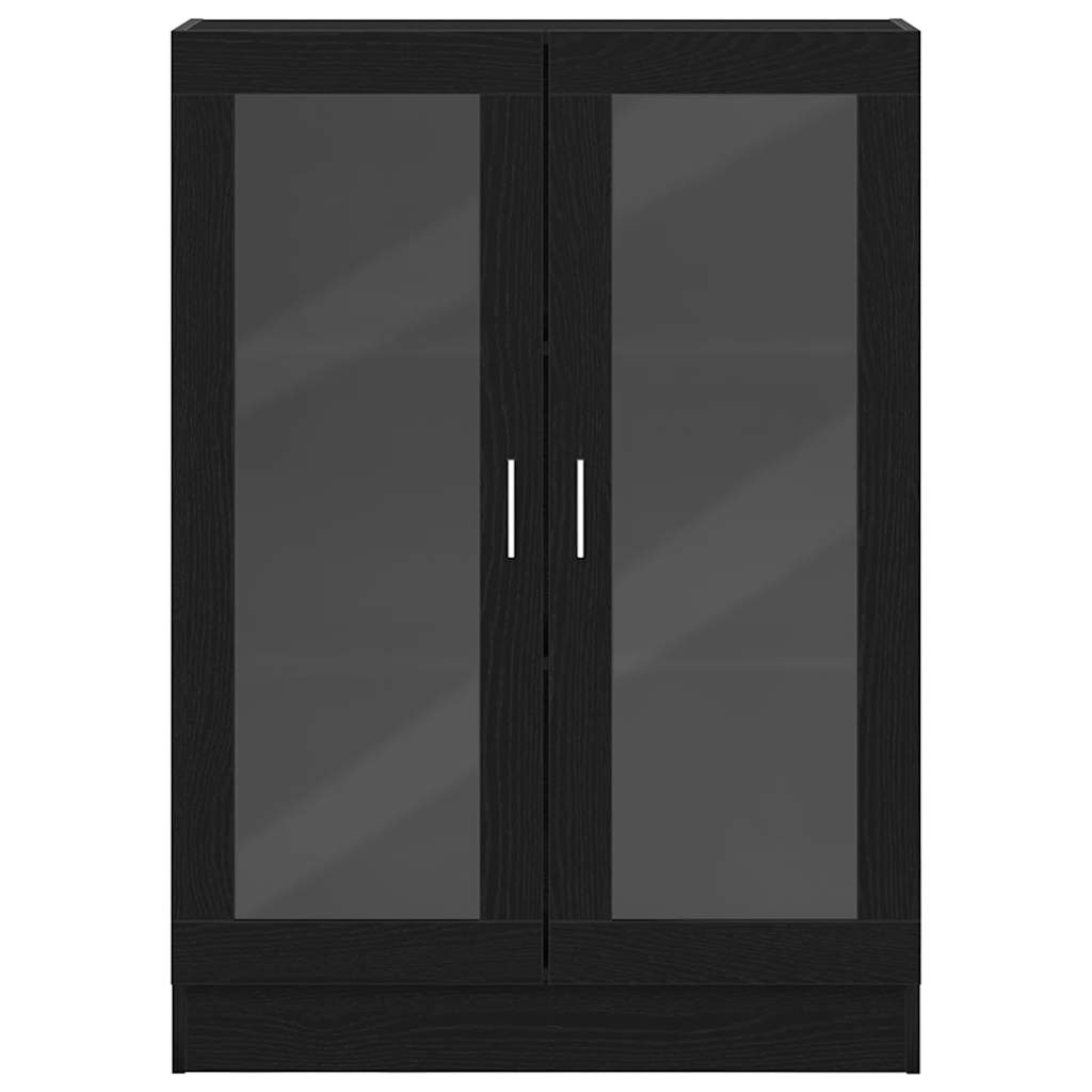 Book Cabinet Black Oak 82,5x30,5x115 cm Engineered Wood
