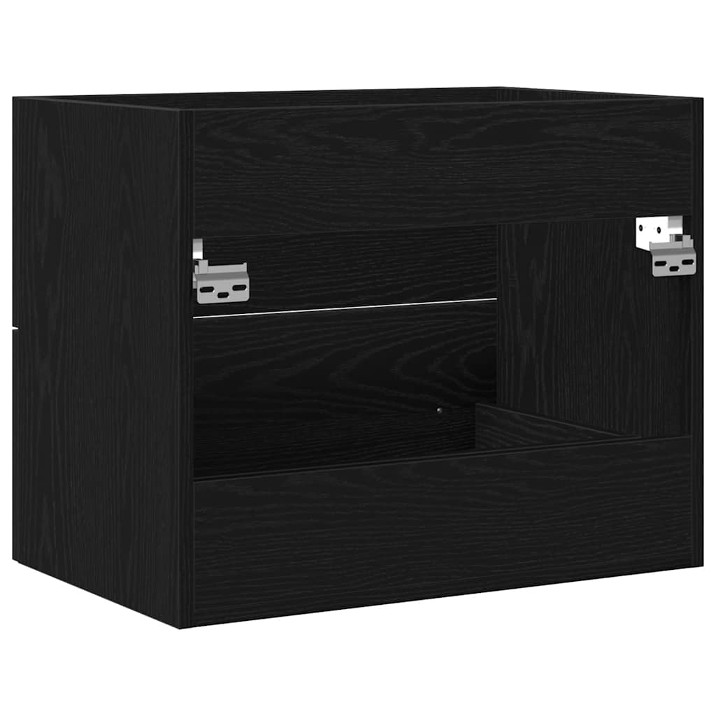 Bathroom Sink Cabinet Black Oak 60x38,5x48 cm Engineered Wood