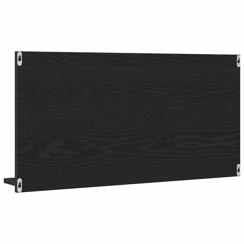 Bathroom Mirror Cabinet Black Oak 90x11x45 cm Engineered Wood