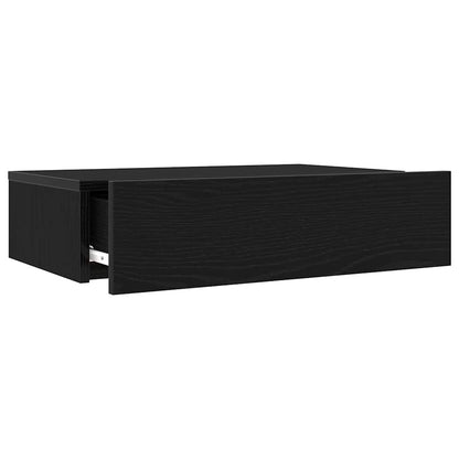 TV Cabinets with LED Lights 2 pcs Black Oak 60x35x15,5 cm