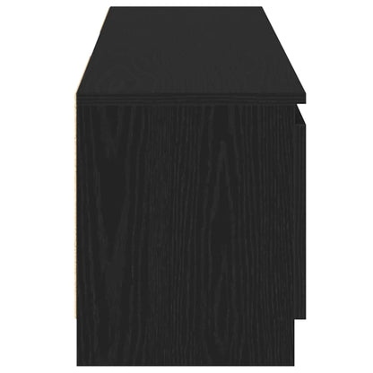 TV Cabinet with LED Lights Black Oak 120x30x36 cm