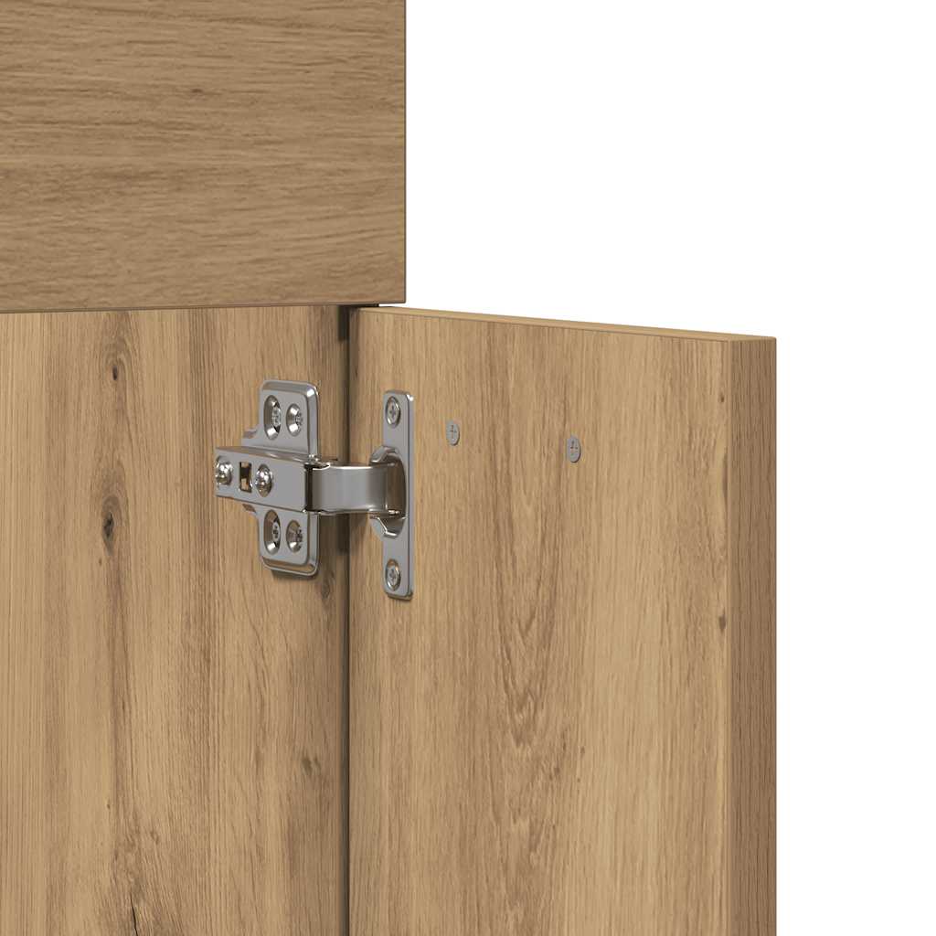 2 Piece Bathroom Furniture Set Artisan Oak Engineered Wood