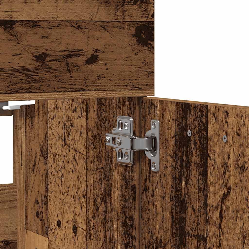 2 Piece Bathroom Furniture Set Old Wood Engineered Wood