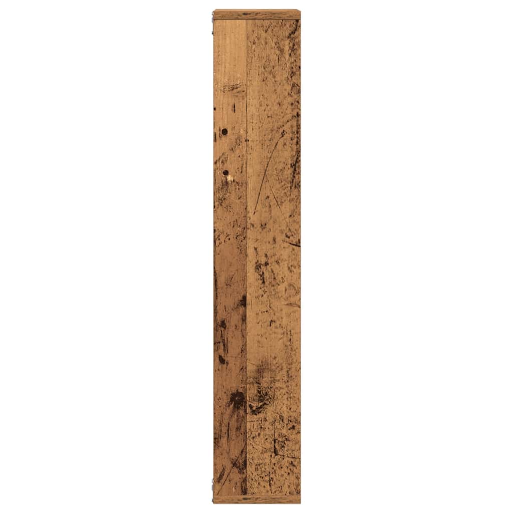 Wall Shelf Old Wood 36x16x90 cm Engineered Wood