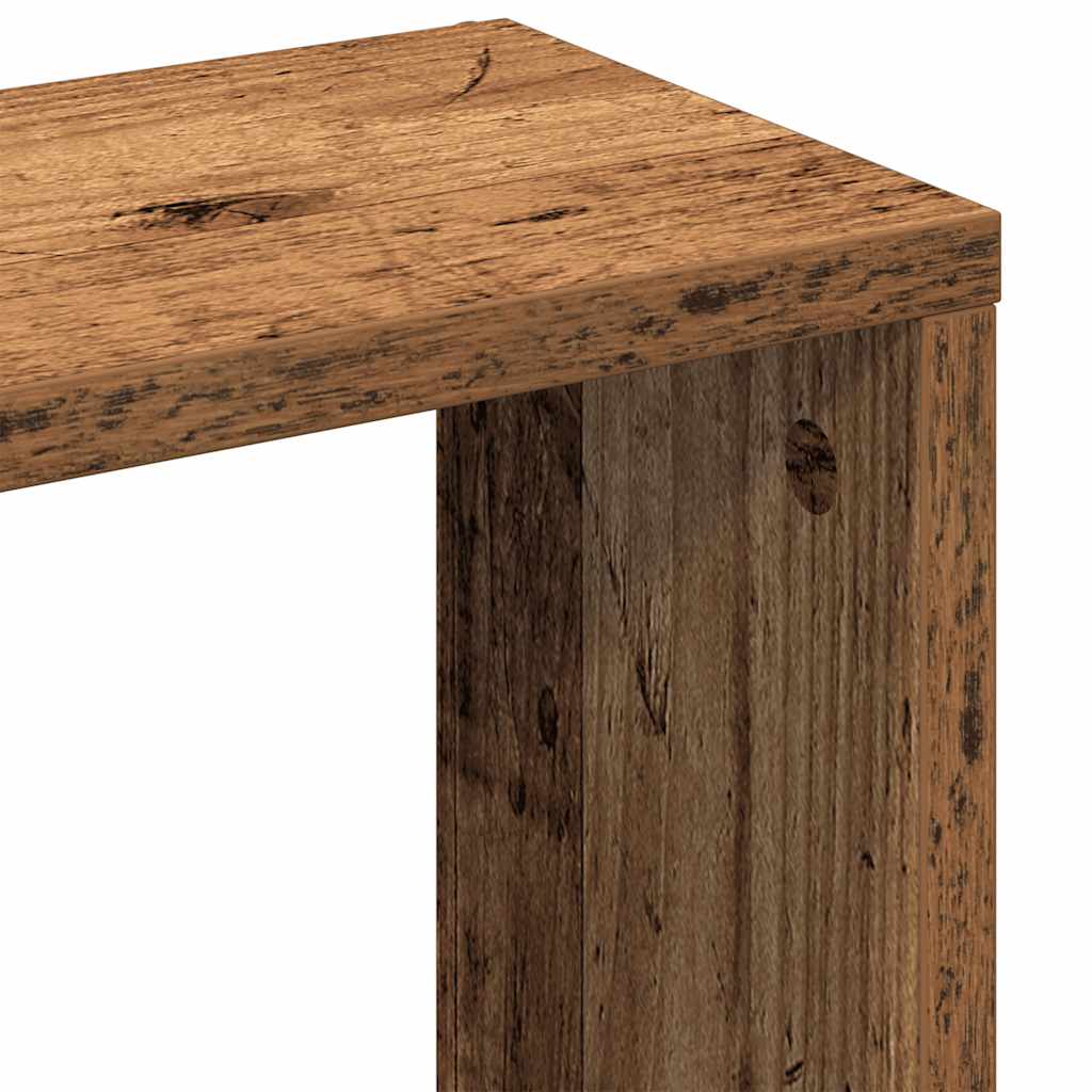 Wall Shelf Old Wood 36x16x90 cm Engineered Wood