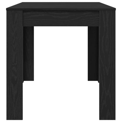 Dining Table Black Oak 140 x 74.5 x 76 cm Poly Rattan