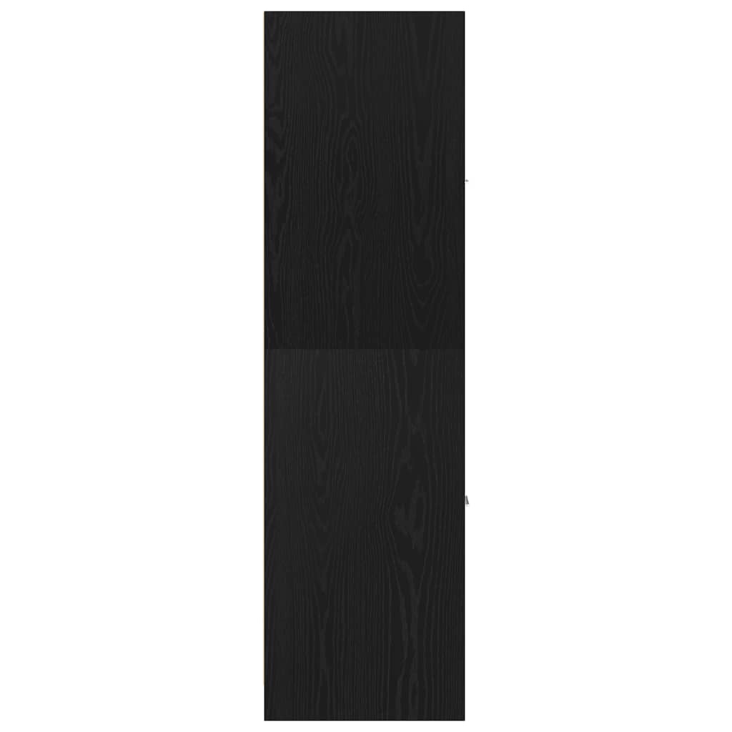 Apothecary Cabinet Black Oak 30x41x144.5 cm Engineered Wood